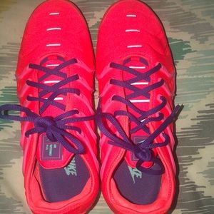 Nike, pink and purple vapor max.